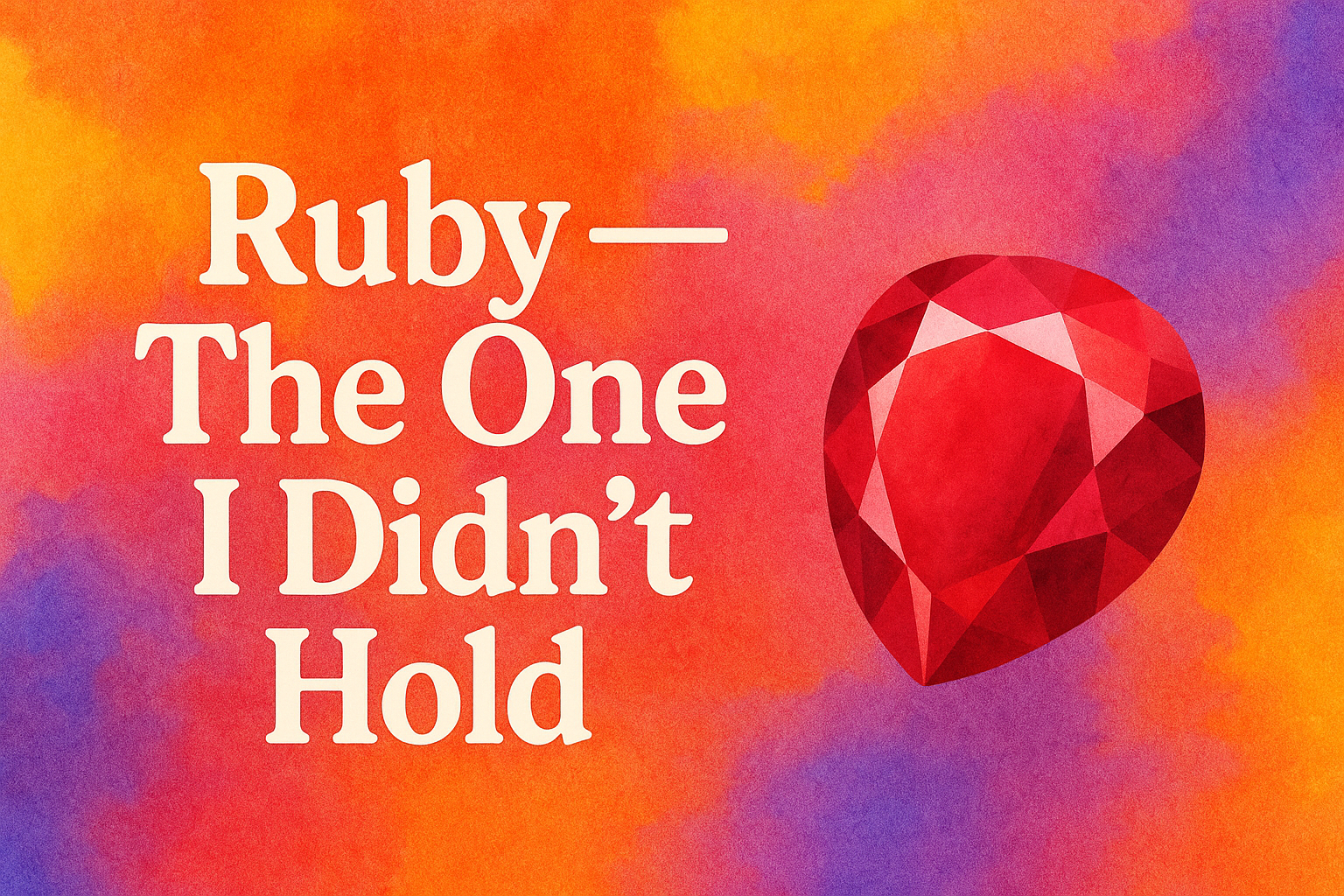 🌹 Ruby — The One I Didn’t Hold
